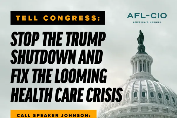 Stop the Trump Shutdown graphic