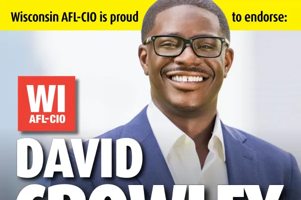 WI AFL-CIO Crowley Endorsement Meme